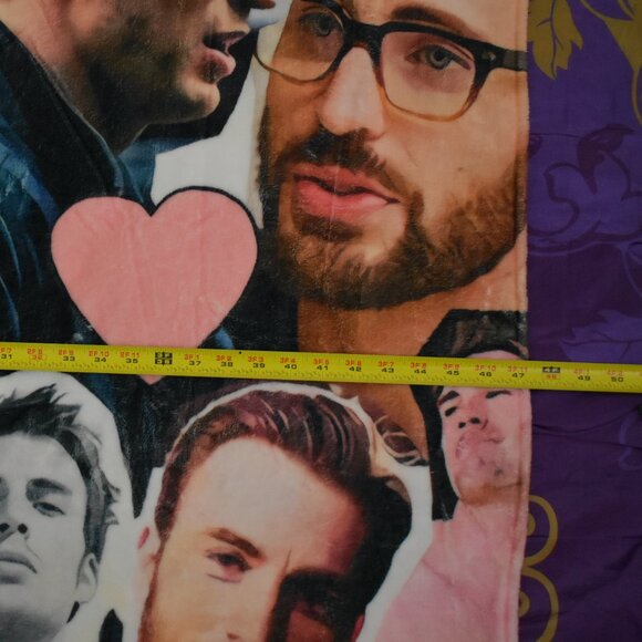 Chris Evans Marvel Captain America Fleece Throw Blanket 47"x60" & pillow throw - Picture 8 of 13